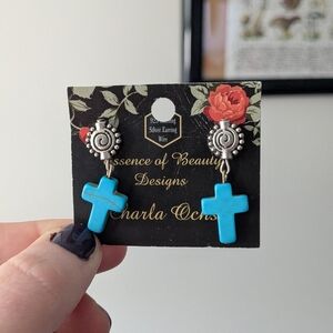 Essence of Beauty Cross Earrings